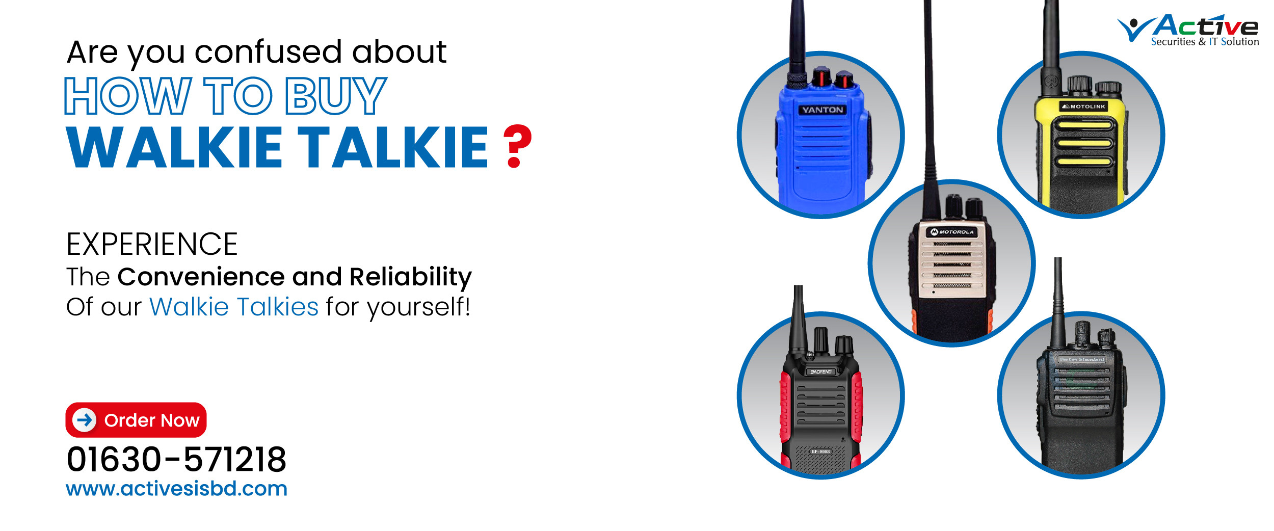 Best High Range Walkie Talkie Prices in Bangladesh | Active Force